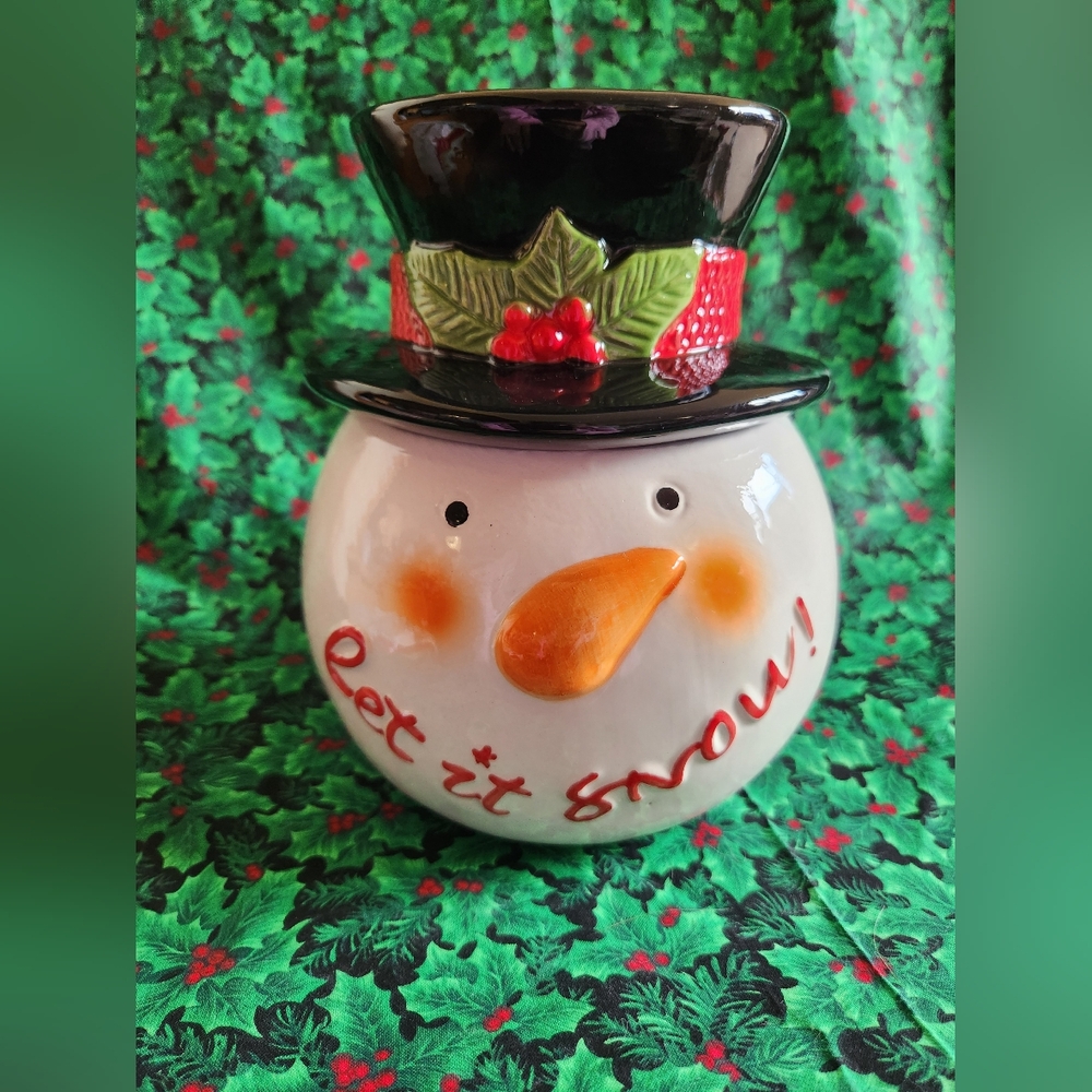 Christmas Snowman canister new